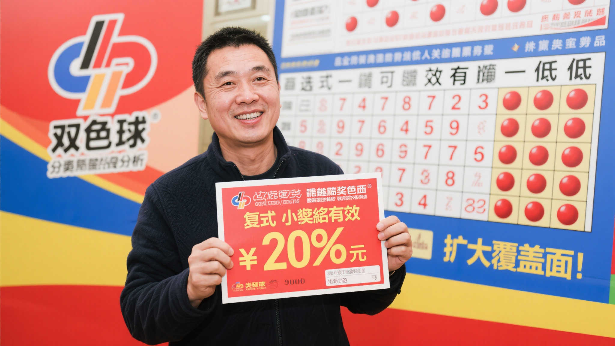 男子凭灵感加购一注，双色球复式喜中740万大奖