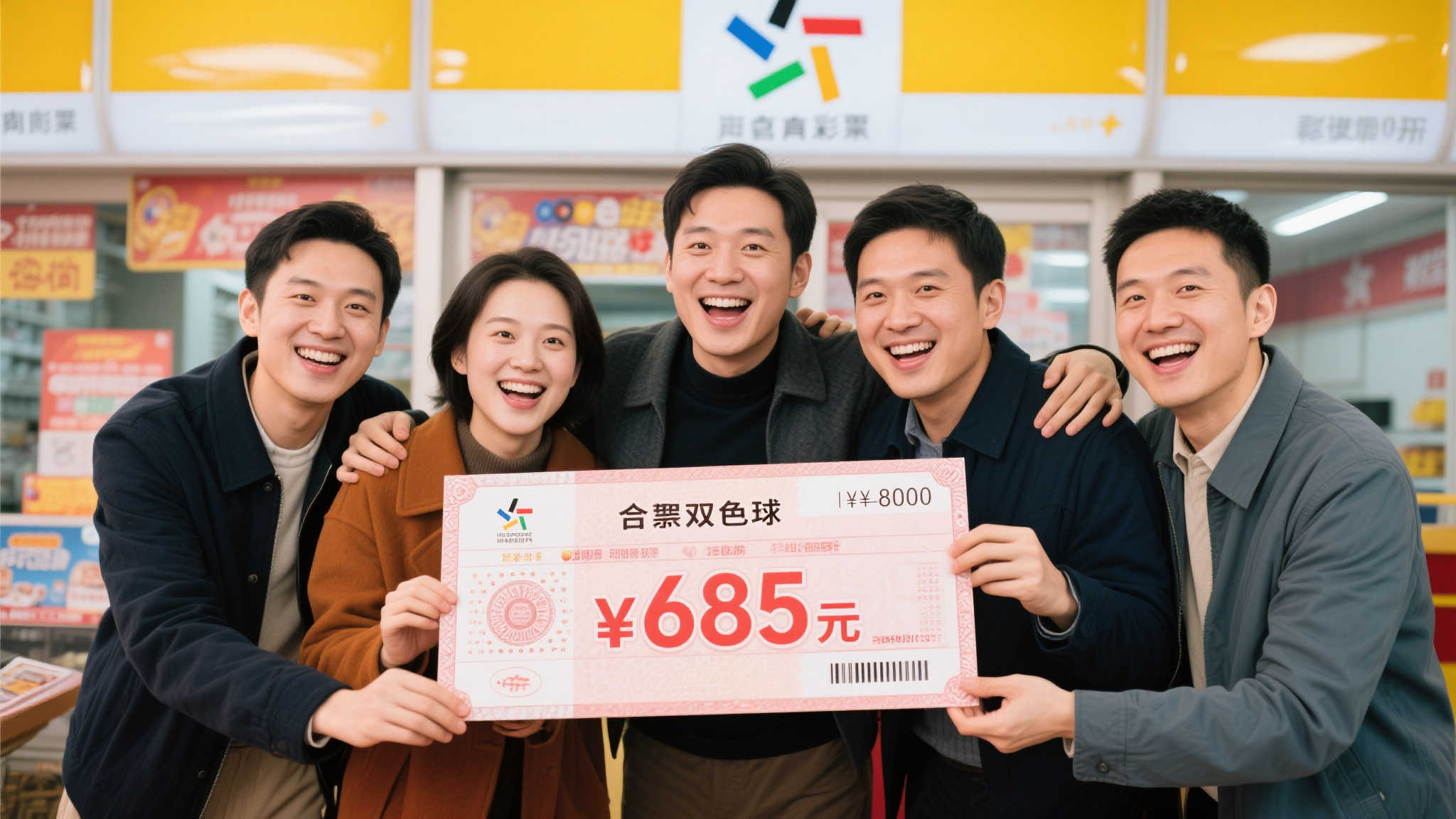 5位好友联手购彩双色球，喜获685万大奖，约定理性分配奖金