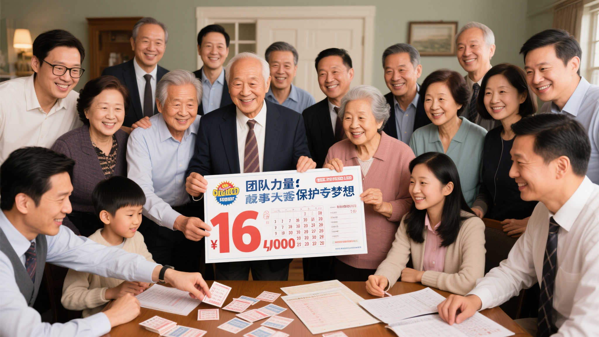 16人家族坚守18年彩票号码终获3854万巨奖 团队合作的力量:16人共同守护梦想
值