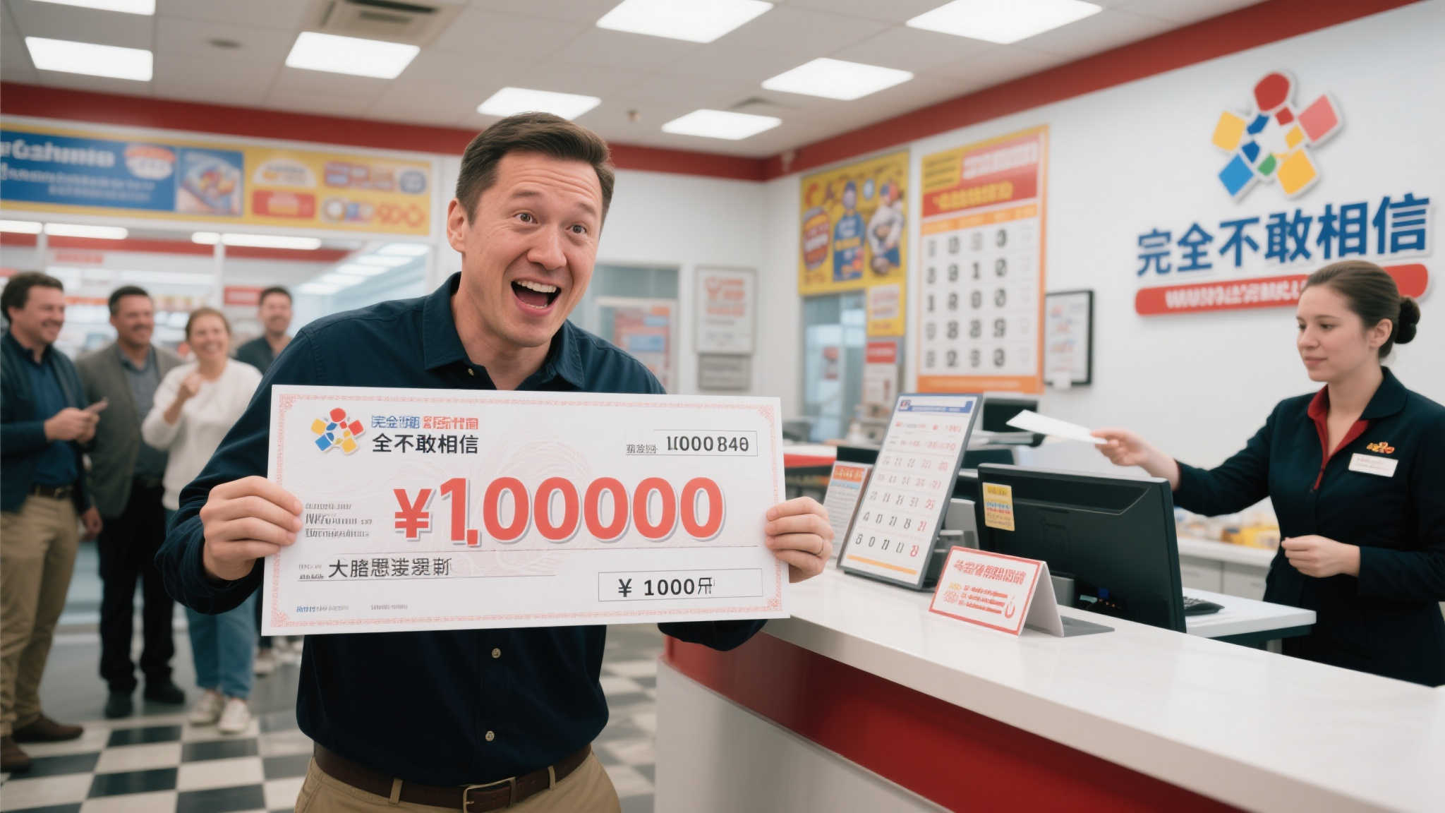 当得知自己中得1000万元大奖时，这位男